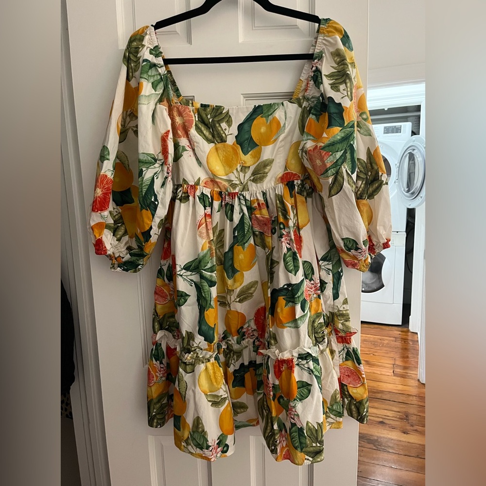 Cara Cara Orange and Grapefruit Mini Dress